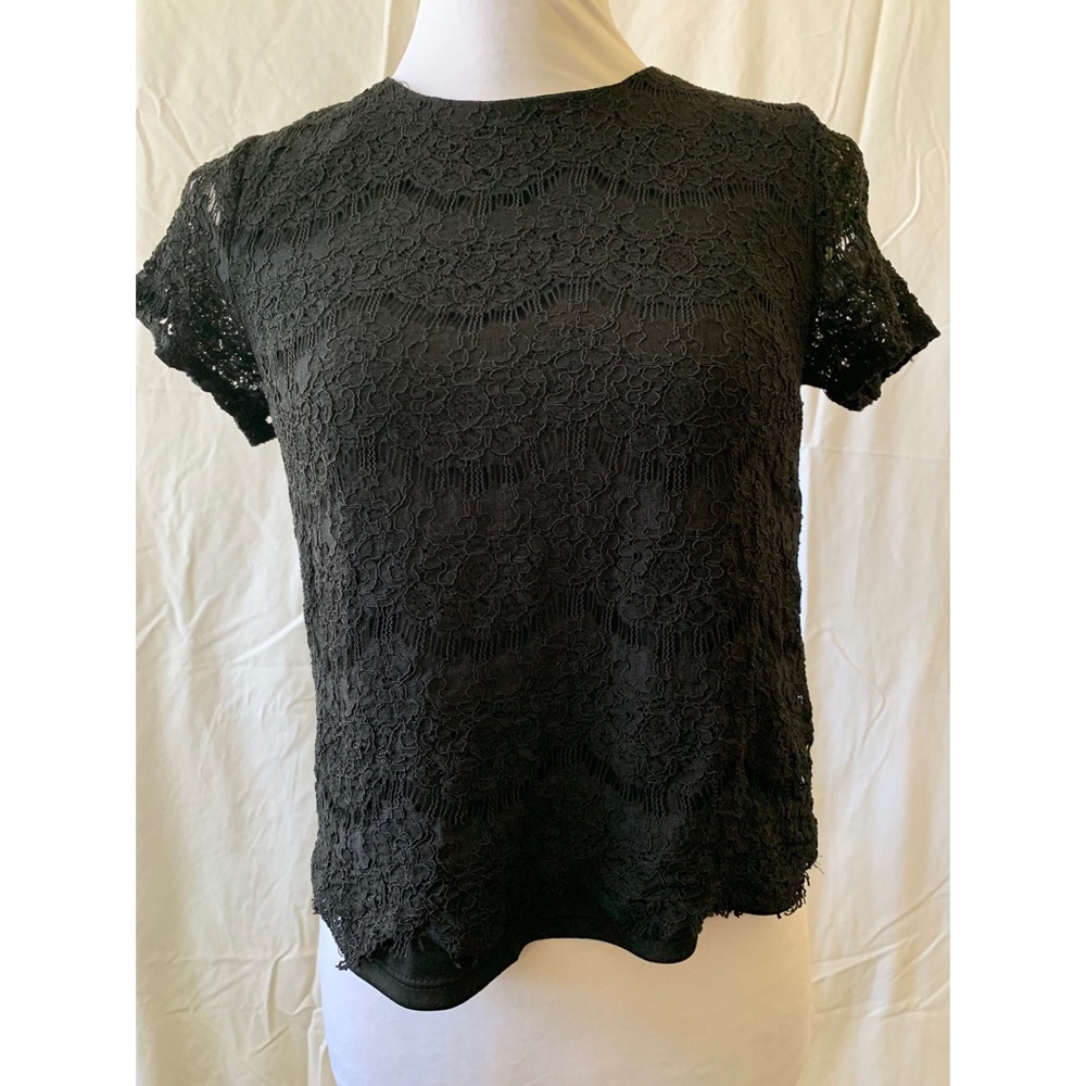 Black crochet top